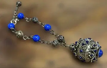 빈티지! 보헤미안 스타일 팔찌 파란 비즈