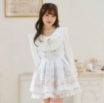 LIZLISA Romantic Cosmetics 패턴 셋업 스카이블루