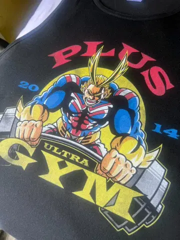 [탱크탑] PULS ULTRA GYM 올마이트 히로아카 블랙 L