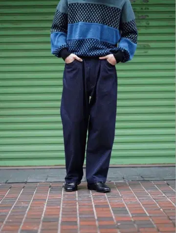 최저가 NICENESS B.CAMPBELL 코튼울 데님 ( 네이비 )