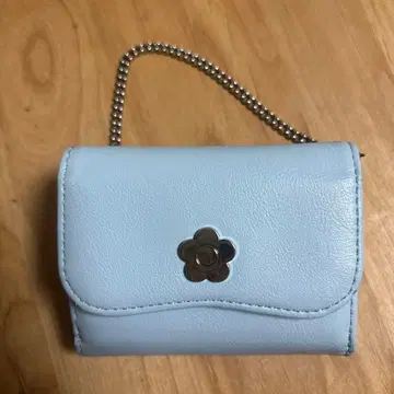 MARY QUANT 브라이트 컬러 미니 지갑 (블루)