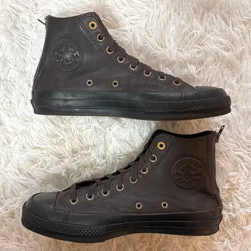 CONVERSE 컨버스 CT70 가죽 지퍼 브라운 하이컷