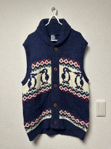 참스 스웨터 파크 시티 코위찬 니트 베스트 네이비