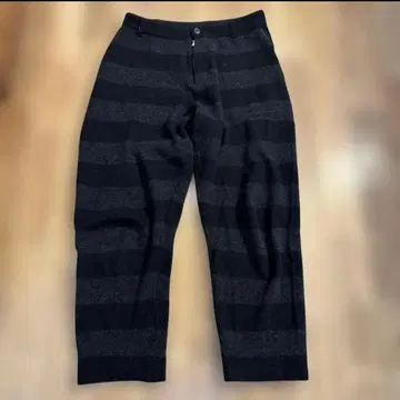 이치 앤티크 니트 팬츠 보더 울