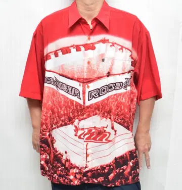 골동품 ROCAWEAR 로카웨어 로카우어 복싱 패턴 셔츠