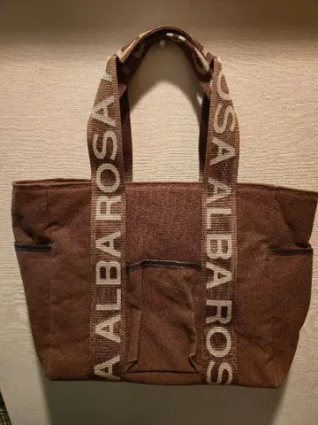 ALBA ROSA 로고 테이프 토트백