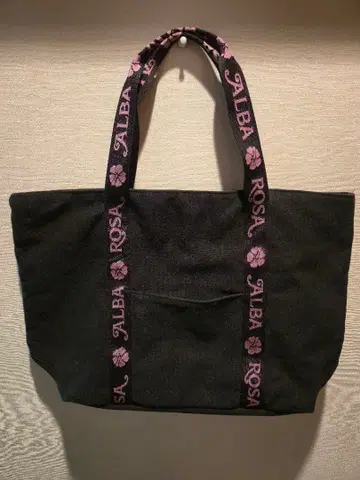 ALBA ROSA 로고 테이프 패턴 토트백 초레어