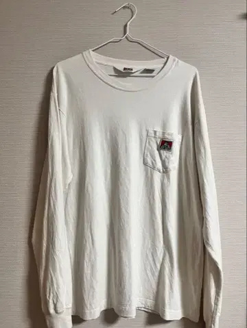 벤 데이비스 화이트 긴팔 티셔츠 L
