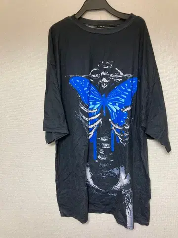 ACDC RAG 버터플라이 스켈레톤 프린트T 블랙 파랑 나비 빅 실루엣