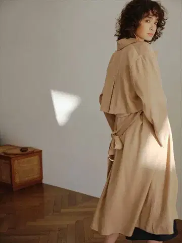 카듀네 롱 벨트 트렌치코트 베이지