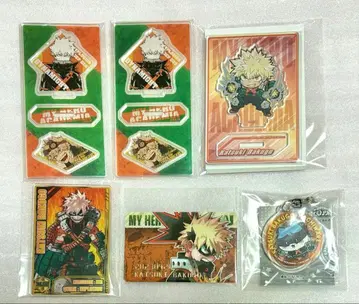 히로아카 바쿠고 카츠키 아크릴 스탠드 키링 카드 6종 세트