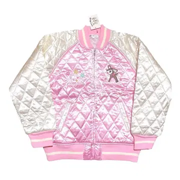 밤비 자수 핑크 스카잔