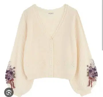 새상품급 axes femme 꽃무늬 자수 가디건