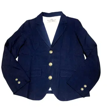 네스트로브 린넨 네이비 골드 버튼 블레이저 자켓