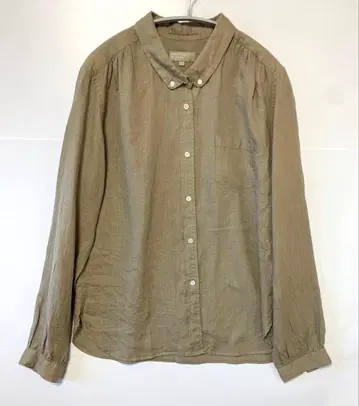 마가렛호웰 린넨 버튼 다운 셔츠 둥근 카라 린넨 100%