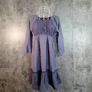 H&M 에이치앤엠 롱 원피스 긴팔 네이비 (38)