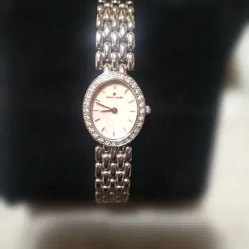 작동품 피에르 가르뎅 P 다이아몬드풍 장식 손목시계