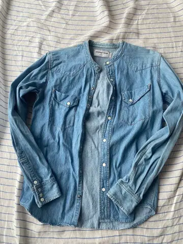 초기? DENIME GEAR 데님 셔츠 긴팔 라이트 블루 드님