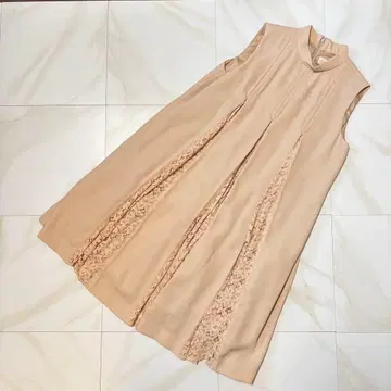 새상품급 JILLSTUART 레이스 슬리브리스 원피스 A라인 결혼식