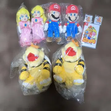 슈퍼 마리오 RPG 피치 쿠파 봉제 인형 SWITCH 핀 배지 세트