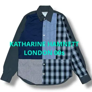 캐서린 햄넷 00s 클레이지 패턴 셔츠 단종품 오로라 버튼