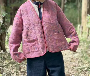 랠리 퀼트 노카라 빈티지 자켓