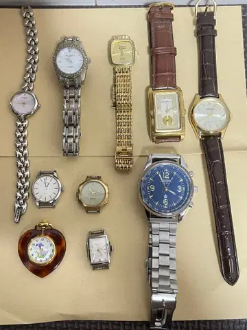 10개 아날로그 시계 세트 다양한 디자인 Seiko citizen 모음