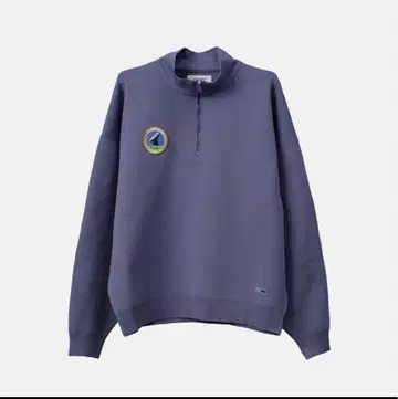 계속 한밤중이면 좋을 텐데 코즈단 스웨트 셔츠 purple 하프 지퍼