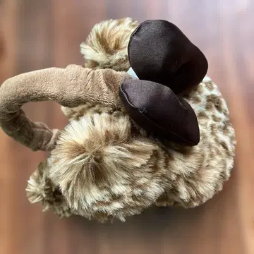 미니 레오파드 무늬 귀도리 브라운