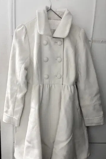 LIZ LISA 화이트 더블 버튼 코트 화이트 플레어