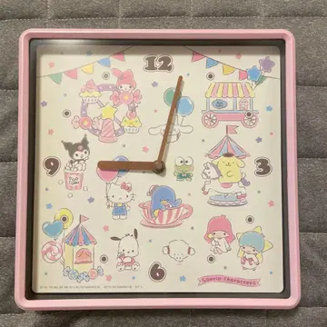 산리오 벽시계 마이멜로디 쿠로미 폼폼푸딩 키키라라 시나모롤 외
