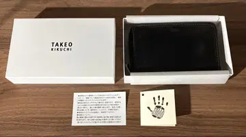 TAKEO KIKUCHI 마루고 세미 장지갑 카드 9칸 색상: 블랙