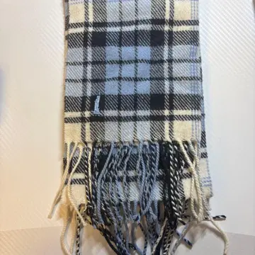 EAST BOY 체크 무늬 머플러 스카이블루