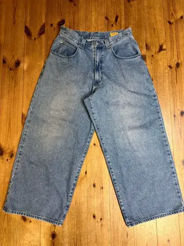 EDWIN 라이트 블루 와이드 배기 데님 팬츠