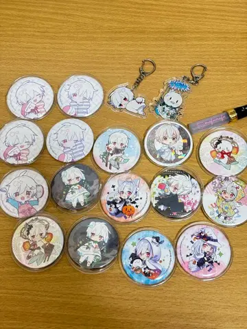 마후마후 캔뱃지 아크릴 키링 미니 응원봉 세트