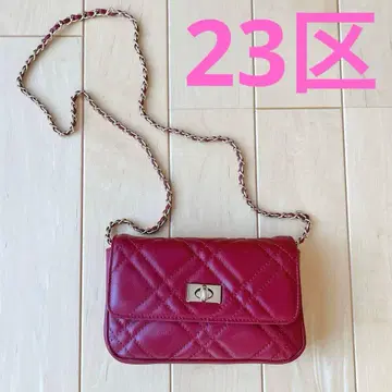 [ 새상품급 ] 23구 퀼팅 숄더백 빨간색 가죽 소가죽 체인백