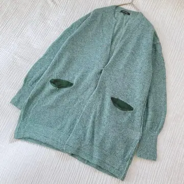 파드칼레 pas de calais 알파카 혼방 가디건 민트 그린