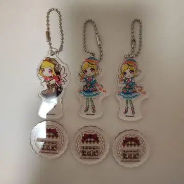 프리파라 녹풍 후와리 아크릴 스탠드 키링 3종 세트