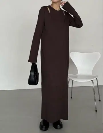 카프리슈 레마지/원피스/브라운/작은 키 대상