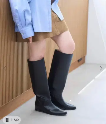 완판템 가격 인하! LE TALON 루타론 2cm 와이드 샤프트 롱 부츠