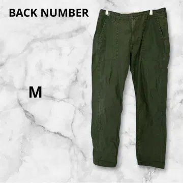 백넘버 베이커 팬츠 퍼티그 빈티지 미군 카키 M