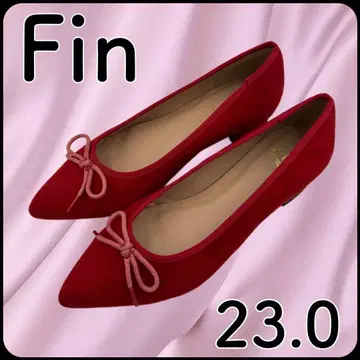 미사용 Fin [저반발 스펀지 내장] 스웨이드 포인트 발레 슈즈 23