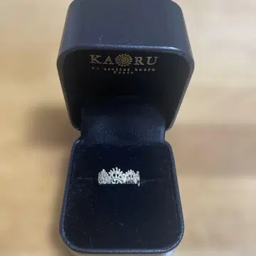 kaoru 크라운 반지 그린 골드 11호