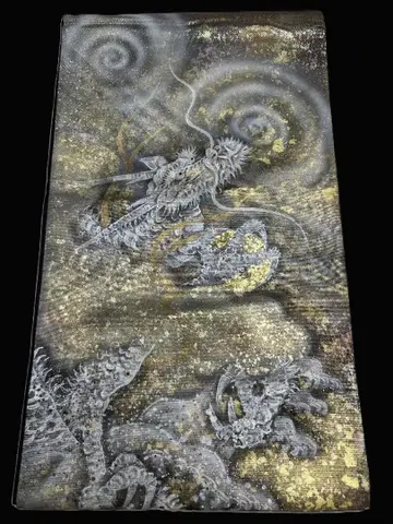 후쿠로 오비 용 운문 박 금채 골드 컬러 오타이코 무늬