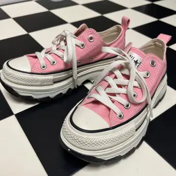 CONVERSE 컨버스 통굽 스니커즈 23.5 핑크 REACT 2.0