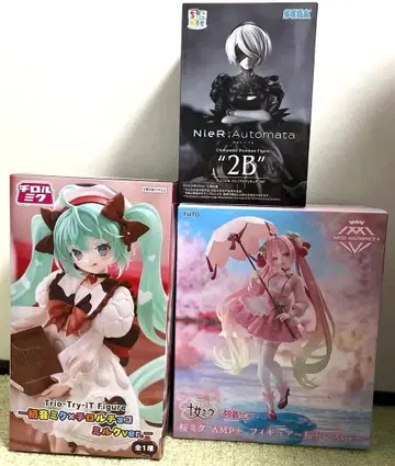 하츠네 미쿠 벚꽃 미쿠 2B 피규어 세트 3개 세트