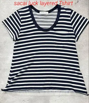 Sacai luck 사카이 보더 튤 T셔츠