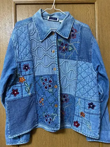 빈티지 자수 데님 자켓 [ 구제 의류 ]