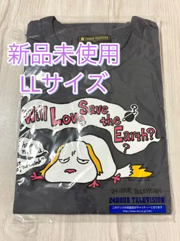 24시간 TV 차리티 셔츠 지브리 LL 사이즈 그레이 차리티 티셔츠