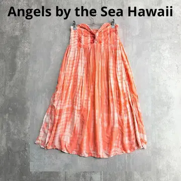 엔젤스 바이 더 씨 하와이 살몬 핑크 원피스 타이다이 여름